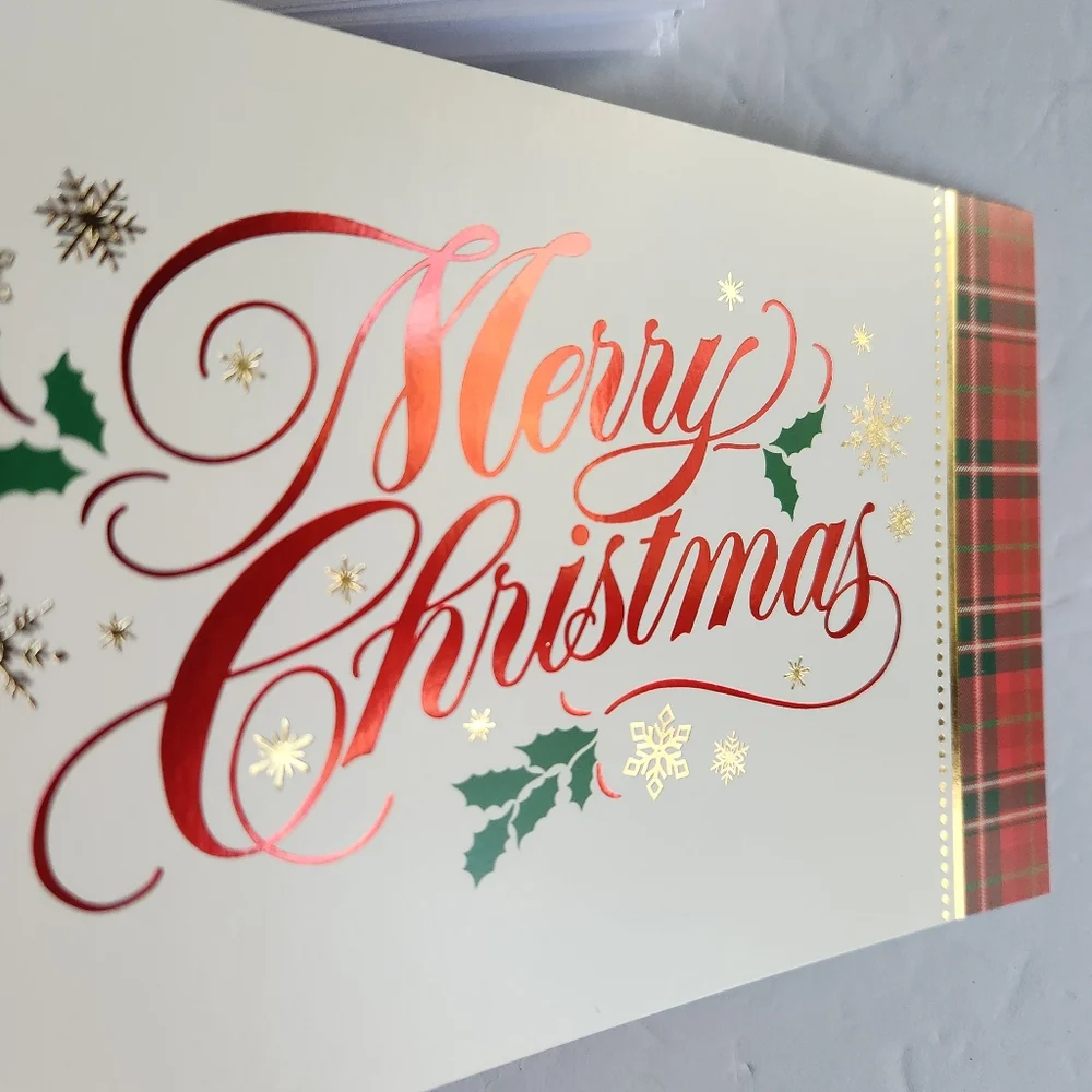 57 Merry Christmas Cards with White Envelopes